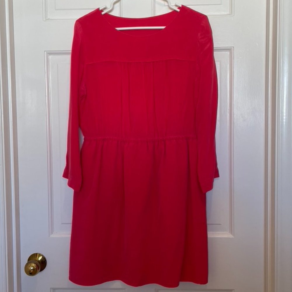 Madewell silk dark coral dress